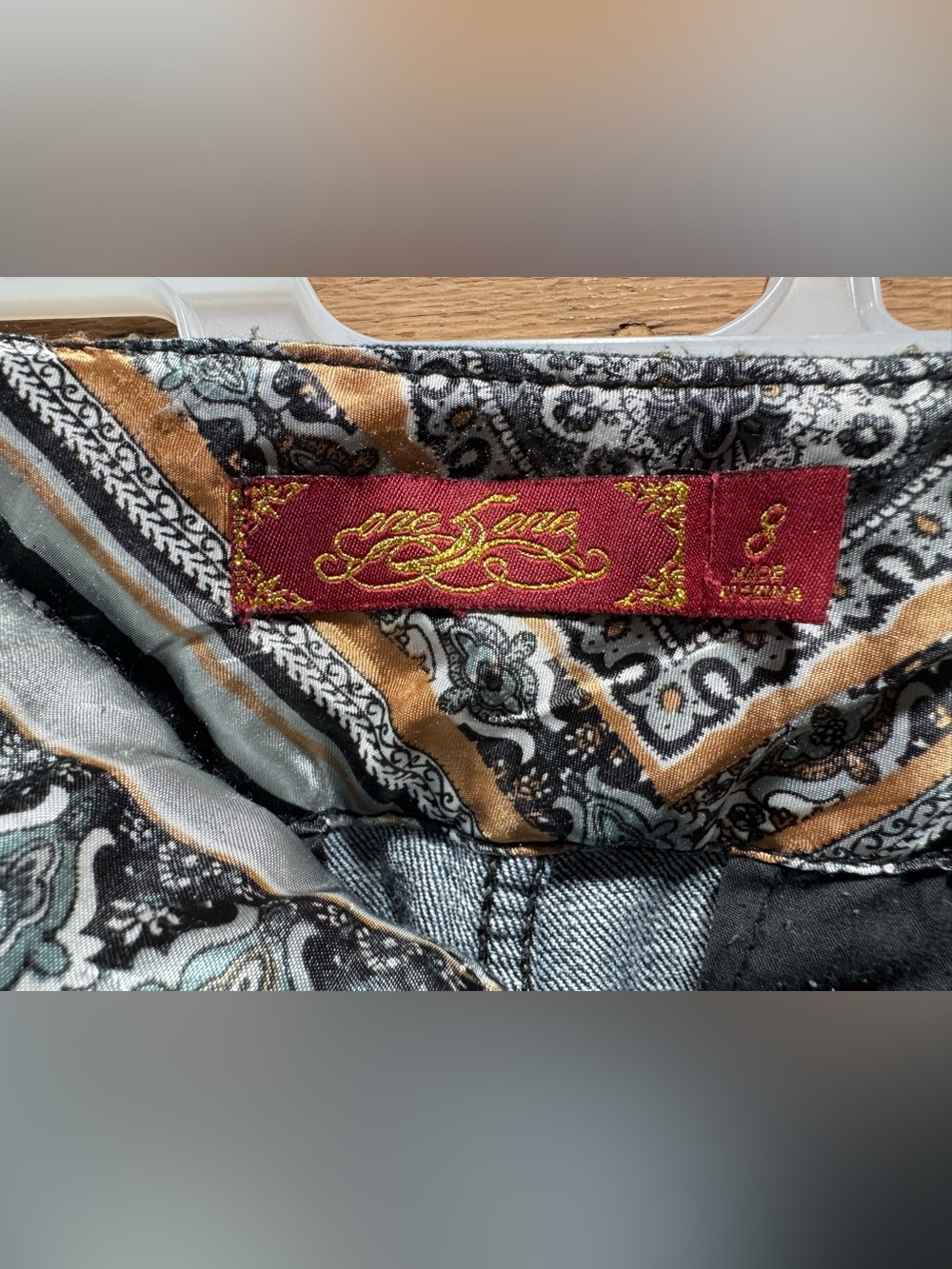 one 5 one Dark Blue Flare Jeans with Triple Button Waist - Picture 2 of 3